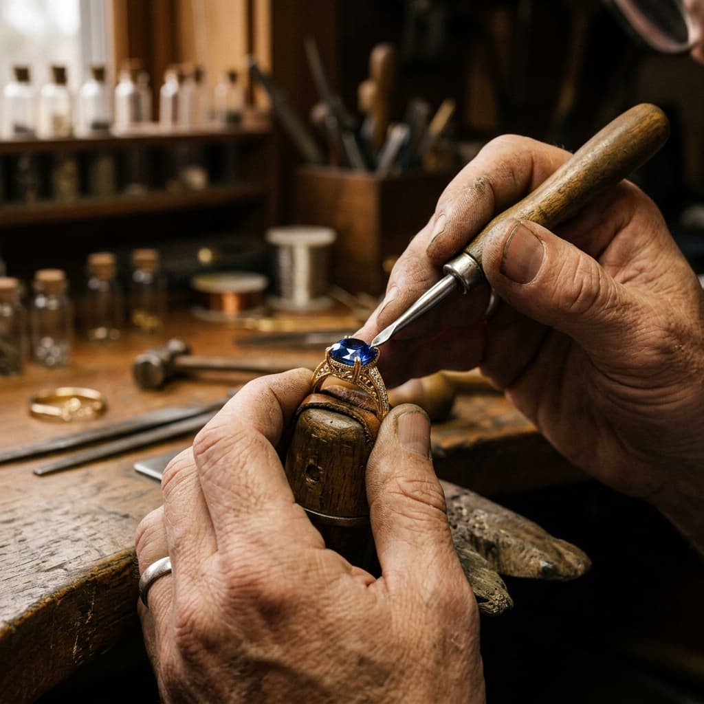 Master jeweler at work